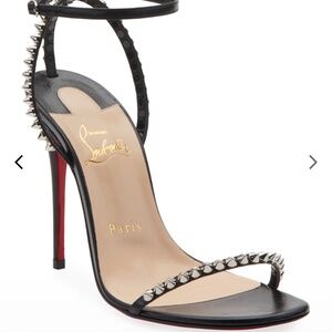 Christian Louboutin So Me Spike Red Sole Sandals -